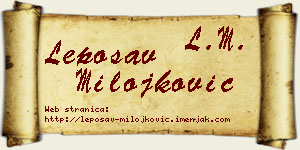 Leposav Milojković vizit kartica